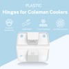 Cooler Hinges Replacement for Coleman,Ice Chest Hinges Threaded Compatible, Camping