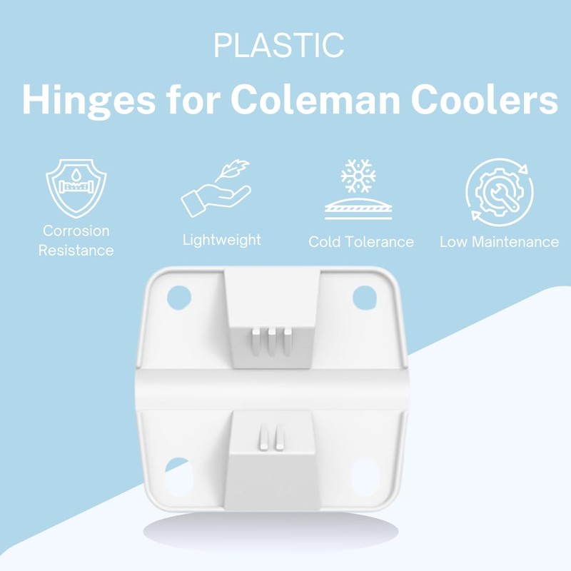 Cooler Hinges Replacement for Coleman,Ice Chest Hinges Threaded Compatible, Camping