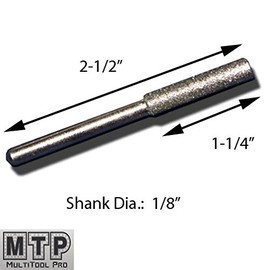 MTP Tm 15 x 5/32" 3/16 7/32 Diamond Chainsaw Sharpener Burr Stone Round File For Dremel Craftsman Chicago Black & Decker Husqvarna Ryobi Echo Poulan Gas/Electrical Chain Saw