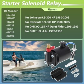 TUCKBOLD Fuel Primer Choke Solenoid for Evinrude 9.9-300 HP 1980-2005 for OMC 90-115 HP Quiet Rider 1991-1993 for OMC 1.6L-4.0L 1982-1990 No.5007356/5828665/437233