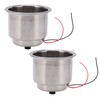 2PCS Luminous Cup Holder 304 Stainless Steel 8 LEDs Draining