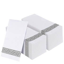 Vplus 200 PACK Guest Towels Disposable Bathroom, Decorative Bathroom Napkins, Soft and Absorbent Disposable Dinner Napkin Cloth Like for Kitchen, Weddings, Thanksgiving, Christmas Party