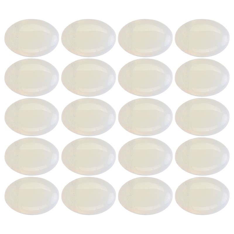 20pcs Opal Flatback Cabochon Stone Smooth Surface Beautiful Oval Stones