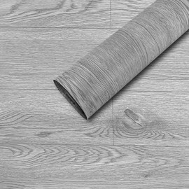 Wood Grain Peel and Stick Floor Tiles， Vinyl Floor Tiles，Peel and Stick Vinyl Flooring， Waterproofand Non-Slip Features，Easy to Install，for Kitchen Bedroom Bathroom Office。 (DUH002, 118"*11.8")