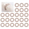 URROMA 24Pcs Pearl Rhinestone Napkin Rings, Pink Pearl Napkin Holders