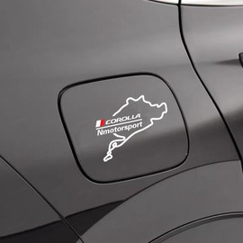 Corolla Fuel Cap Cover Sticker Rear Glass Rear X G W Fuel Cap Racing Circuit Sticker Custom Waterproof Cool Heat-Resistant (Corolla, Silver White)