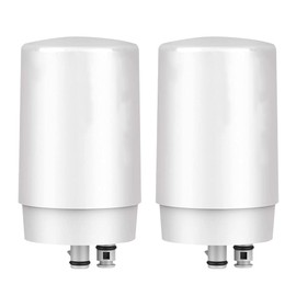 2-Pack Faucets Filters Cartridge(FR-200,FF-100)，Replacement for Brita® Faucet Filter,Water Filter Compatible with Brita® Faucet Filtration Systems- White