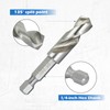 Stubby Drill Bit Set for Metal,6 pcs 1/4" Hex Shank