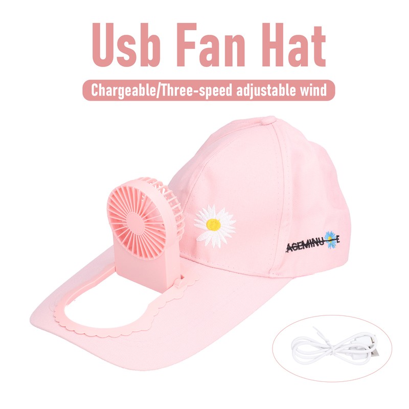 Cooling Fan Hat USB Charging Breathable Shade Sunscreen Fan Hat