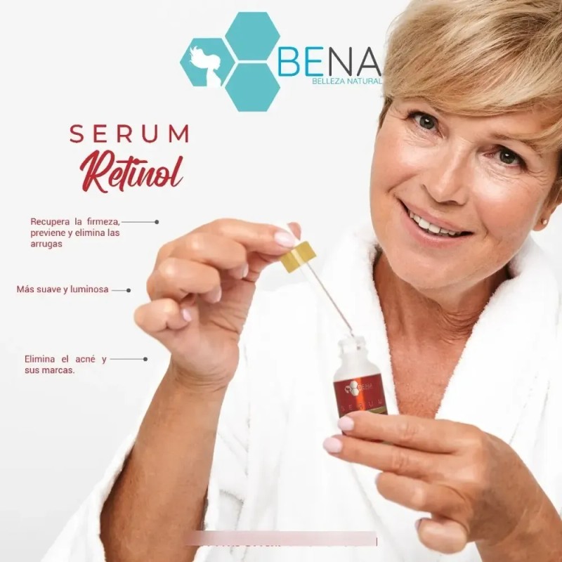 Sérum Bena Belleza Natural con Retinol y Ácido Hialurónico Antiedad