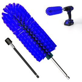 Wheel Brush, Soft Drill Wheel Cleaner Brush, Highly Dense and Durable Rim Cleaner Brush for Wheels, Rims, Engines, Exhaust,Motorcycles (Blue)