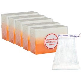 Relumins Glutathione Soap Bars for Smooth, Hydrated Skin – Deep Cleanse, Exfoliate & Nourish for All Skin Types - 5 x 150g Bars
