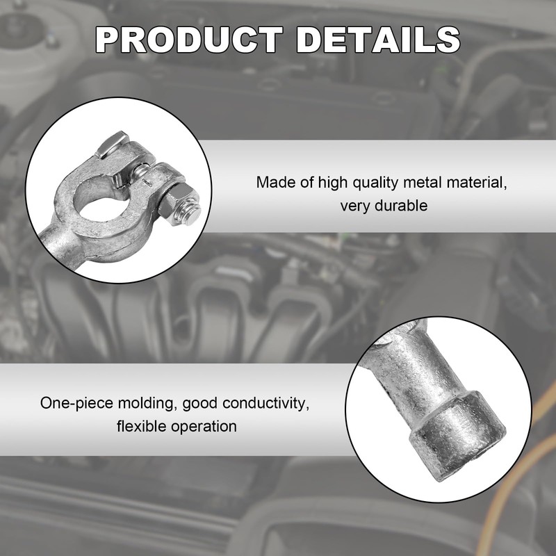 4PCS Car Battery Connectors, Positive and Negative Lead Top Post