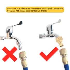 1 Pack Garden Hose Quick Connectors for 1/2 GHT 0.51'' Garden Hose - Easy Connect Fittings No-Leak Water Hose Male Female Valve