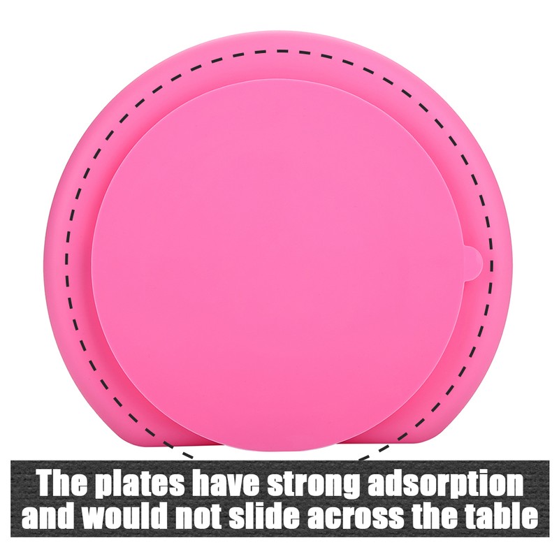 Silicone Divided Toddler Plates DIY Complementary Food Placemat Suction Cup