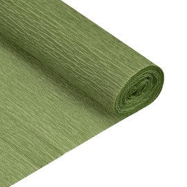 QUARKZMAN Crepe Paper 50 x 210 cm Ruffle Paper Pastel Crepe Paper Tissue Paper Florist Crepe Paper for Crafts Decoration Gift Packaging Flowers Yellow Green
