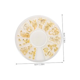 TEHAUX Metallic Nail Studded Decorations Rose Gold Rivet Nails 120 Pieces Set for DIY Nail Art