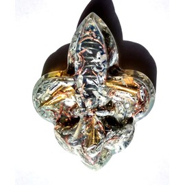 Fleur Di Lis Orgone Generator, Orgonite Energy Accumulator Tower Buster, EMF Protection (Red)