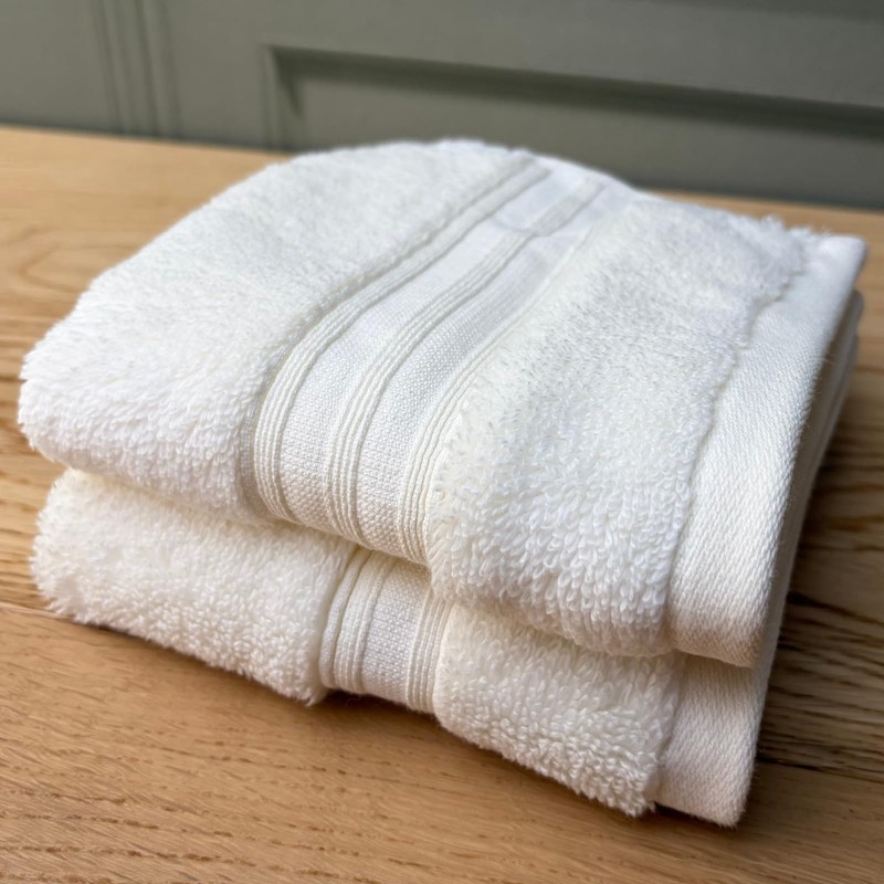 Turkish Cotton Face Cloths Pack of 2, 550 GSM, Soft