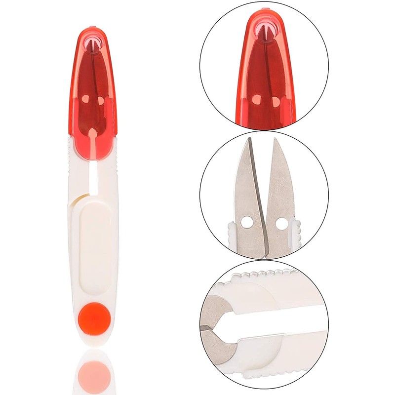 Thread Scissors, 4 Pieces Thread Cutters, Sewing Thread Cutters, U-Shaped