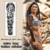 46 Sheets Full Arm Temporary Tattoos Waterproof For Men(L22.8“xW7”), Fake