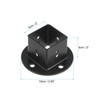 uxcell 2pcs Square Floor Flange, 2" X2" Post Base Brackets