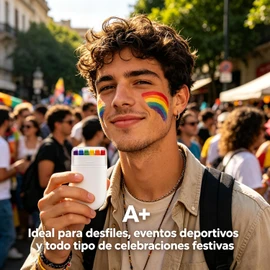 Pintura Facial Bandera de México, Barra de 6 Colores Verde Blanco Rojo, Pintura para Cara Lavable y No Tóxica, Ideal para Fiestas Patrias, Partidos de Fútbol y Celebraciones