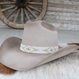 Willow Lane Hat Co. Western Beaded Hat Band for Cowboy Hats - Sagebrush