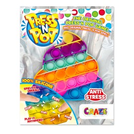 Press N Pop PressNPop CRAZE Girly Poo Fidget Toy Sensory Anti-Stress Toy for Children Adults Bubble Set Colourful Motifs 37218, Beautiful Colour Combinations