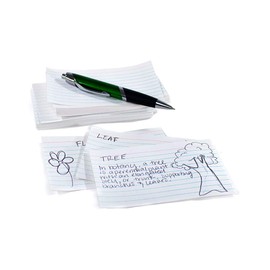 Craft County 3 x 5 Index Card Value Pack – 10 Packs of 100 Sheet Ruled Index Card Sets - White Ruled Front, Plain Back