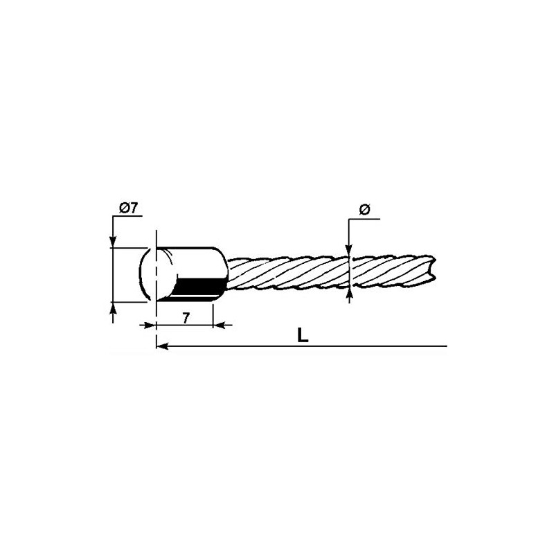 LEM Select Brake or clutch cable diameter 3 x 1500