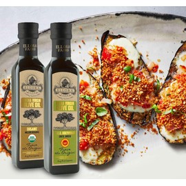 Ellora Farms, Extra Virgin Olive Oil, Organic and Single Estate PDO Combo, Greek Single Origin, Kosher, Traceable, 8.5 oz., Pack of 2