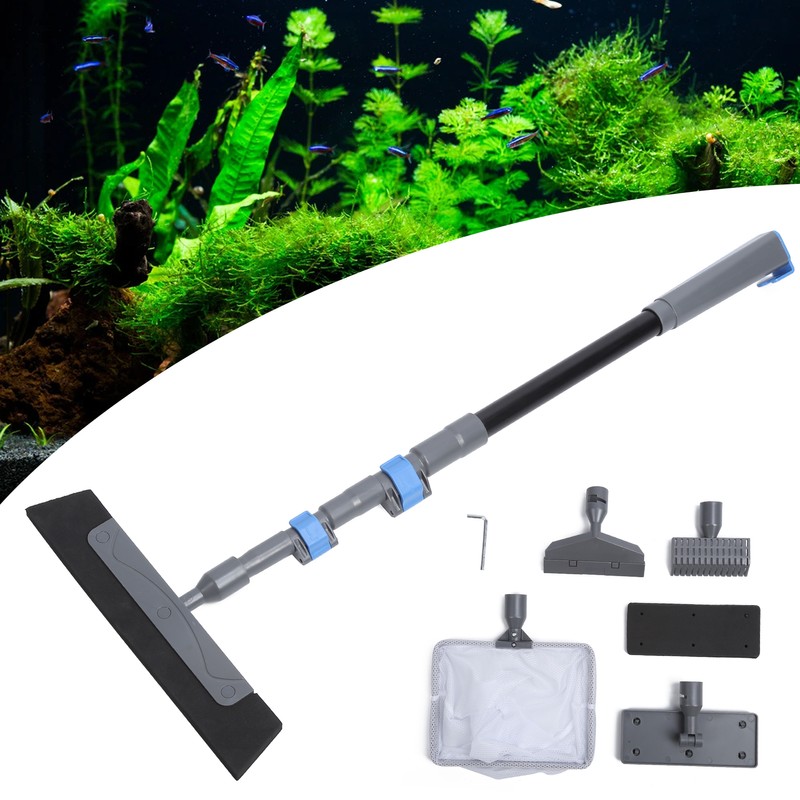 5 in 1 Aquarium Fish Tank Brush Long Handle Cleaning