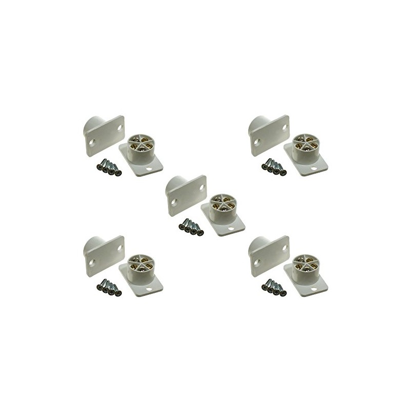 5 Pack Burglar Alarm Door Contact Detectors, Wired White Quick