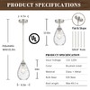 SADUENFR Brushed Nickel Pendant Lights Kitchen Island 2 Pack, Modern