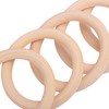80 PCS 2.76 Inch Wooden Rings for Crafts, Natural Wood