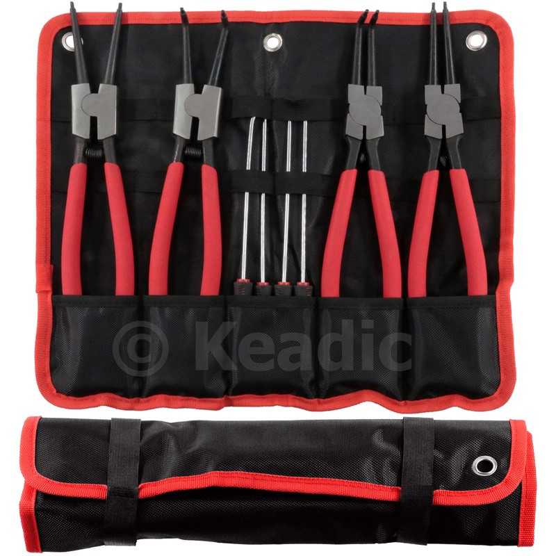 Keadic 8 Pcs 13" Internal External Snap Ring Pliers Set