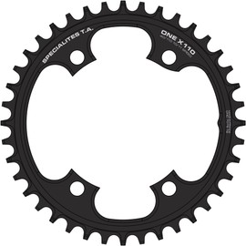 Spécialités TA X110 One 4 Arm Narrow/Wide 10/11/12 Speed Chainring, Black, 38t