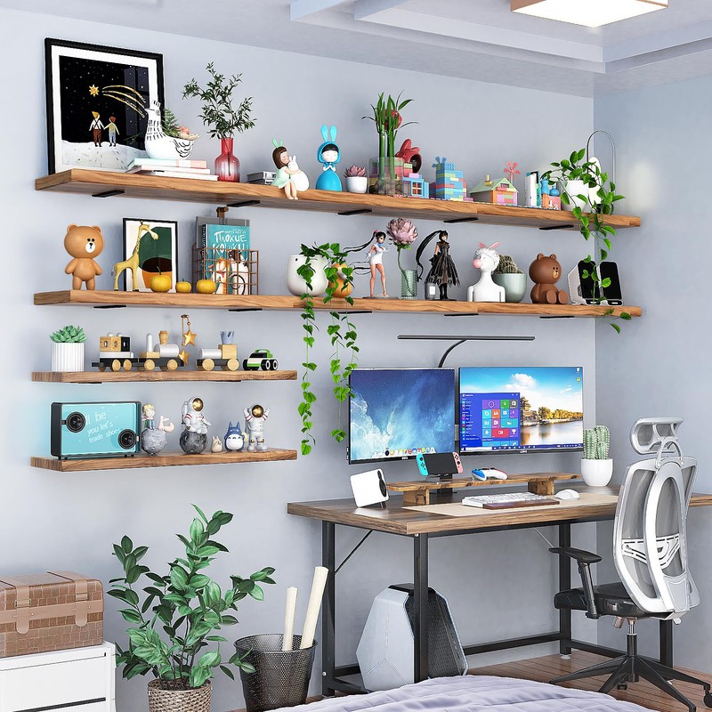 Yeabett Pack of 2 Shelf Brackets 10 cm Metal Shelf