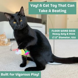 GADGETSOLOGY Cat Wand Toys for Indoor Cats Cat Toys for Bored Indoor Adult Cats Feather Toy Suction Cup Cat Toy Cat Bird Toy Interactive Bird Simulation Cat Floor Suction Cup Cat Toy for Indoor Cats