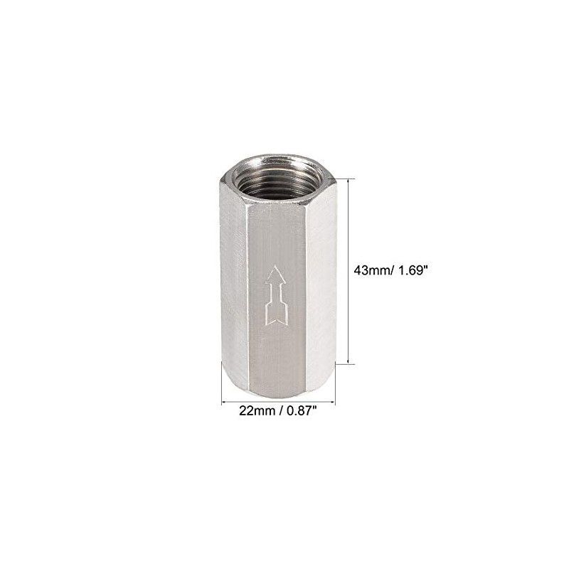 sourcing map Disposable Air Check Valve G 3/8 Inch BSP