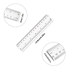 4 Pack 6-Inch Straight Rulers,Clear Plastic Ruler, Suitable for Student School and Office Drawing Measuring Tools, Study Ruler, Standard Ruler, Centimeter and inch Ruler, Small Rulers