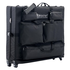 Master Massage Universal Size Wheeled Massage Table Carry Case with Wheels - Carrying Bag for Foldable Massage Bed with Castors-Fits 27” to 32” Width Folding Massage Tables - Black.