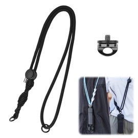 Aninako Camera Strap, Compatible with Osmo Pocket 3, Osmo Action 5 Pro, Accessory Strap, Anti-Loss, Handsfree, Length 28.0 - 48.4 inches (71 - 123 cm), Compatible with Many 1/4 Inch Camera Screws