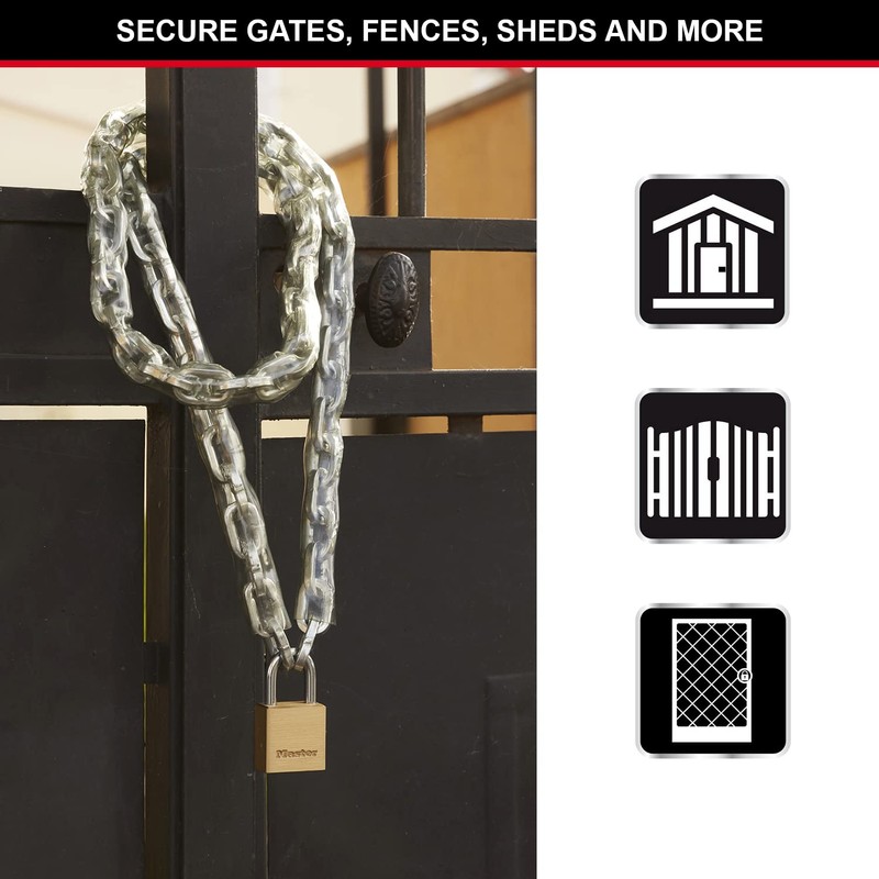 Master Lock 575EURD Thick Brass Body Padlock with Key Ideal
