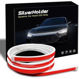 CAR SilverHolder Car Hood Light Strip White 70 Inches Exterior Car LED Strip Light