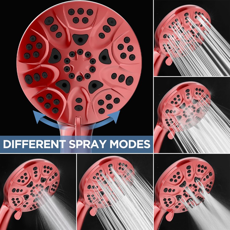 6-Mode High Pressure Handheld Shower Head Set, Consumer Reports Recommended