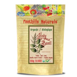 Foothills Naturals Holy Basil/Tulsi, Leaf Organic - 250g, 250+ Servings…