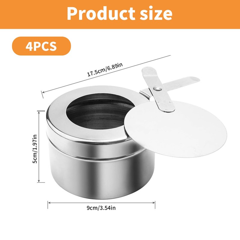 Fuel Paste Container, Stainless Steel Fuel Paste Container with Lid,