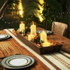 Homemory Pure White Flameless Candles with Embedded Star String Fairy